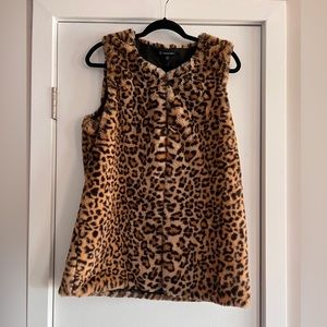 Cheetah Faux Fur Vest
